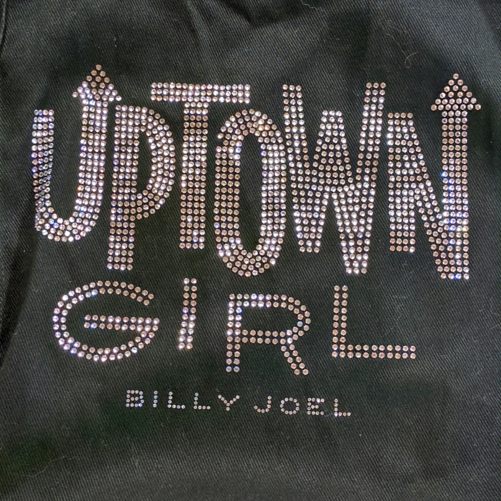 Billy Joel Bling Uptown Girl Black Tote Bag - Picture 5 of 10